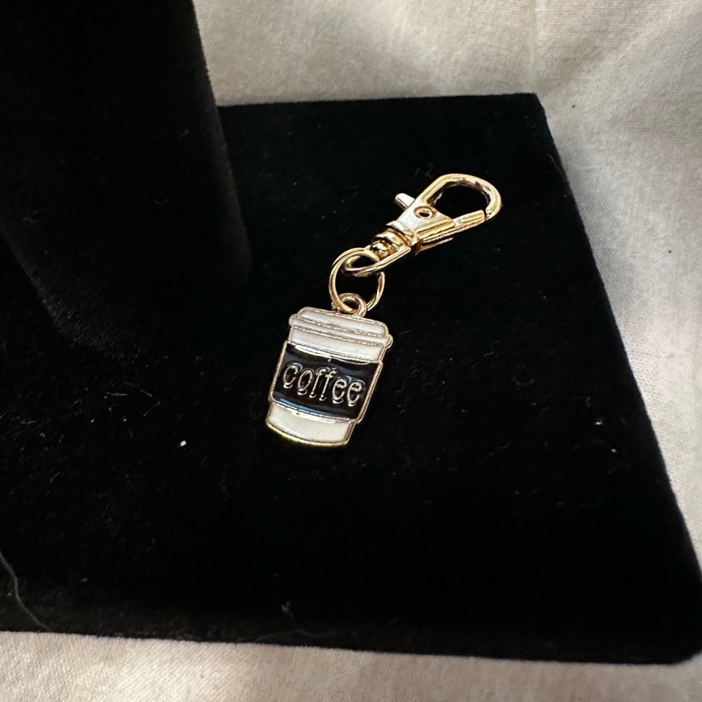 Coffee Cup Keychain or Purse Charm